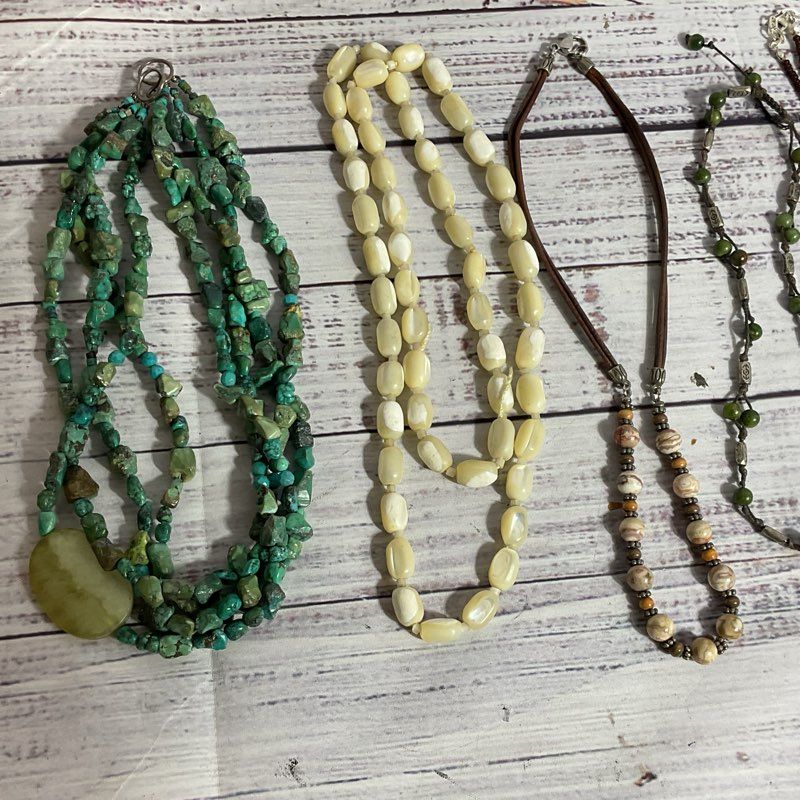 Lot of 6 Multi Gemstone Beaded Necklaces