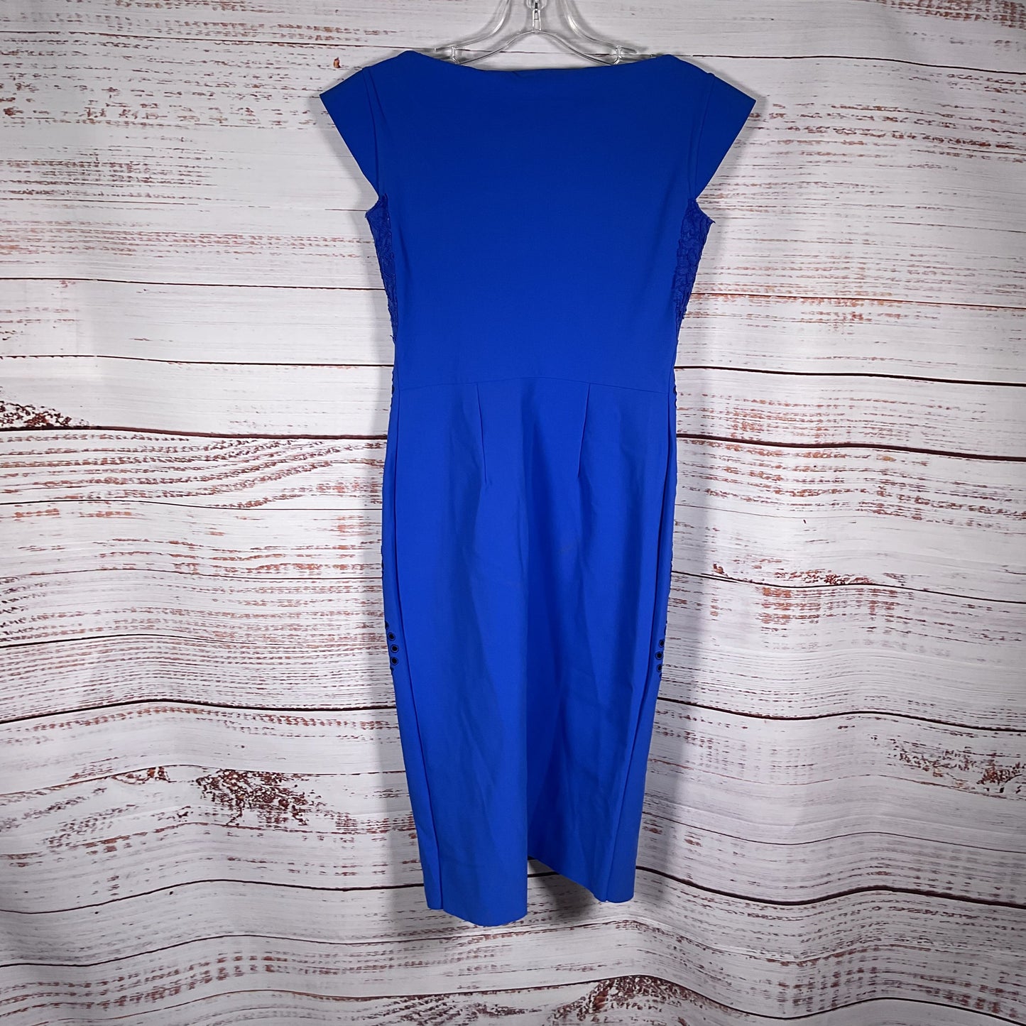 Chiara Boni Blue Cut Out Stretch Body Con Dress - Size 42