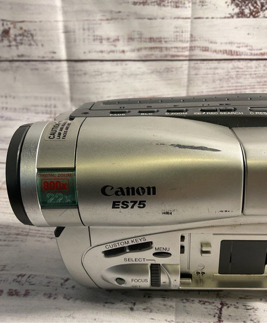 Canon ES75 HI 8 8mm Video Camcorder VCR Player Video No Battery NO POWER SUPPLY!