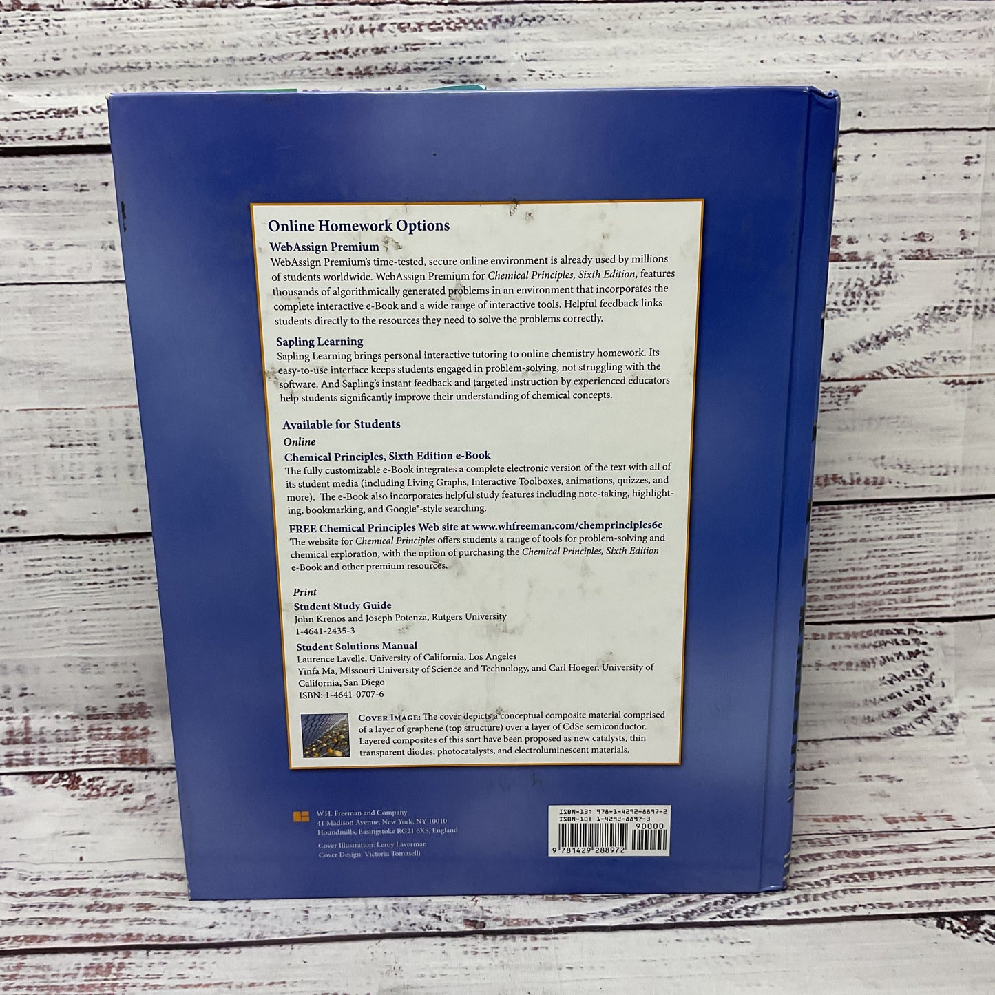 Chemical Principles: The Quest For Insight Sixth Edition Textbook