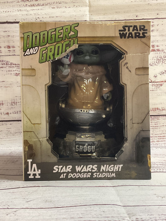 Dodgers And Grogu Star Wars Baseball Figure In Box