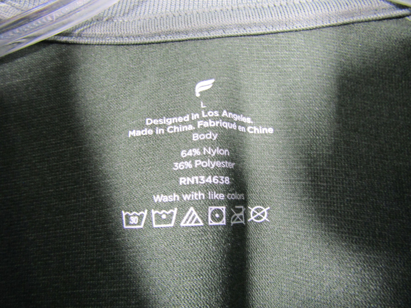 Fabletics The Training Day Polo Men's Smoke Green Polo Shirt Size L