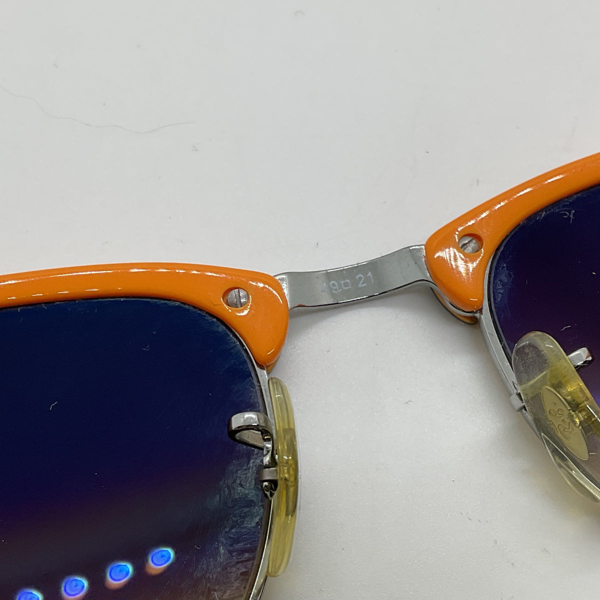 RAY-BAN RB3016 1126/85 Clubmaster Women's Orange Sunglasses with Case 49[ ]21