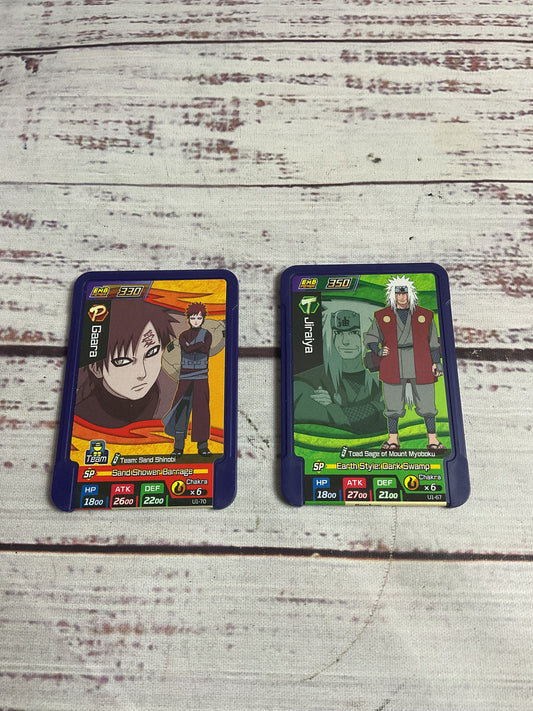 Collectible Naruto Plastic Chip Cards Jiraiya And Gaara