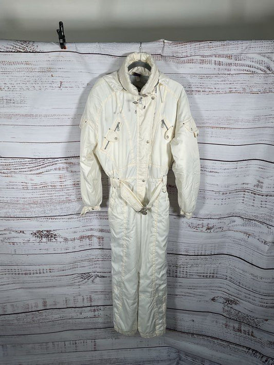 Women's Killy Ski Snow Suit White Polyester Size 8 US