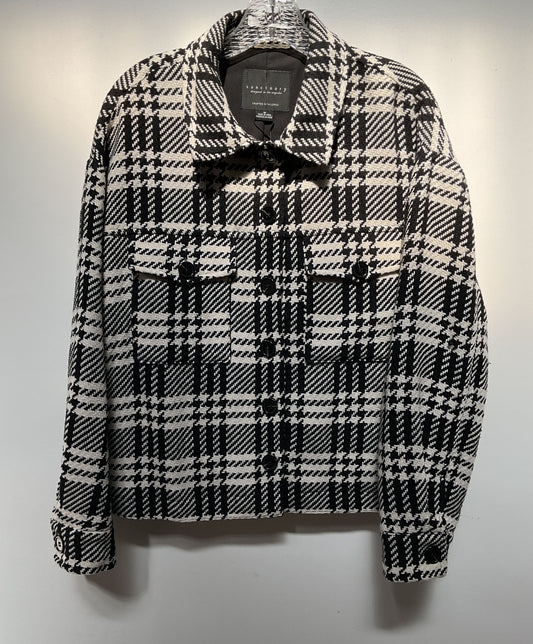 Sanctuary Ashly Women's Black & White Tweed Houndstooth Jacket Size M
