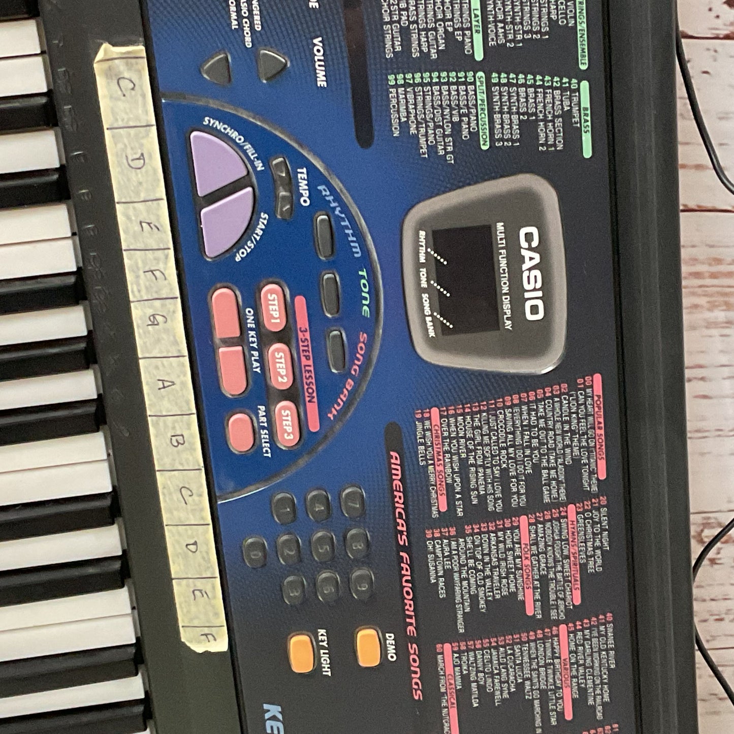 CASIO LK30 Lk 30 100 Song Bank Key Lighting Electric Keyboard with Stand