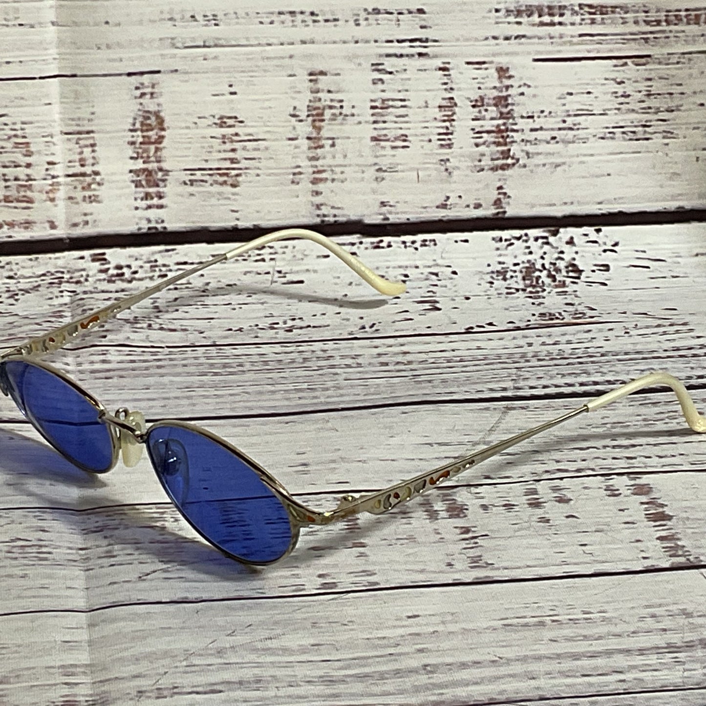 MARTINE STIBON 6534 Women's Silver Tone Blue Lens Sunglasses- 48[ ]18 140