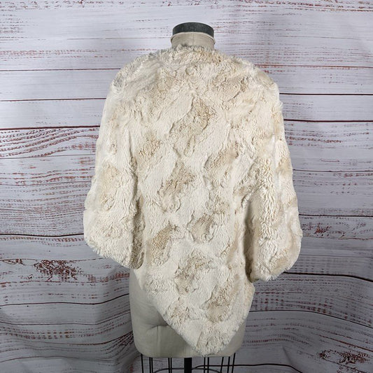 Vintage Donna Salyers Fabulous Furs Faux Ivory Mink Poncho - Size OS