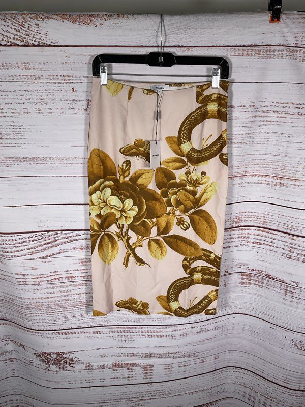 NWT Miaou Moni Midi Skirt Floral Graphic Print Women's Size S