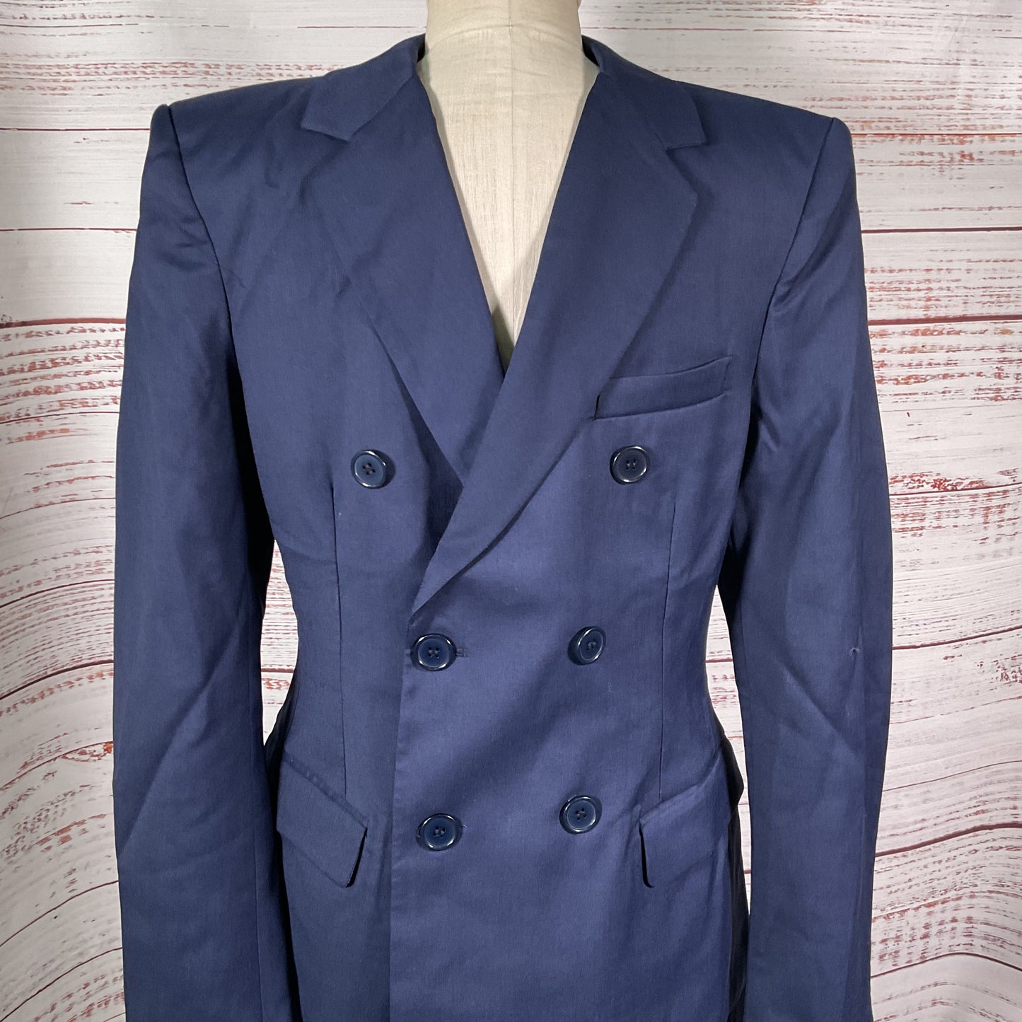 NWT SALT MURPHY Men's Navy Blue Double Breasted Jacket- SZ 38