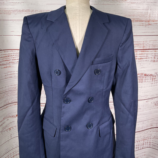 NWT SALT MURPHY Men's Navy Blue Double Breasted Jacket- SZ 38