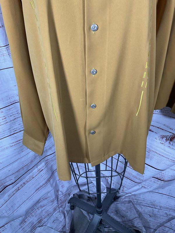 Stacy Adams Men's 2 Piece Long Sleeve Top & Pants Mustard Yellow