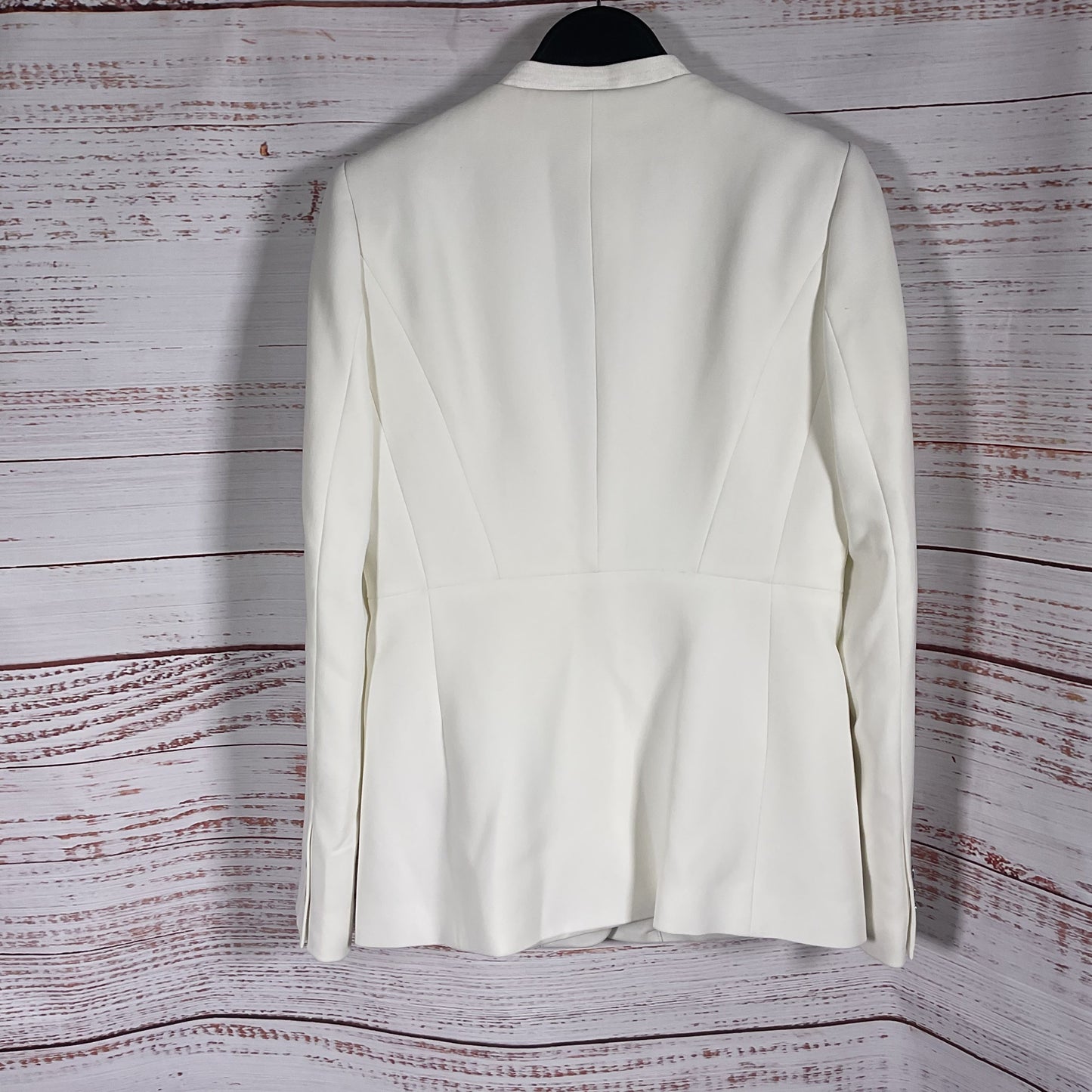 Elie Tahari White Single Button Patch Pocket Blazer Jacket - Size 2