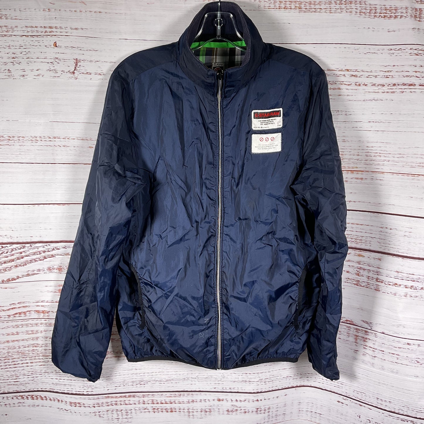 G-Star Raw Navy Blue Wind Breaker Reversible Jacket - Size M