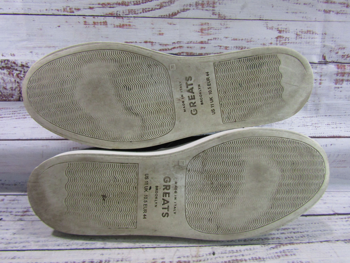 Greats Men's Black Leather Slip-On Shoes Size 11 Made in Italy