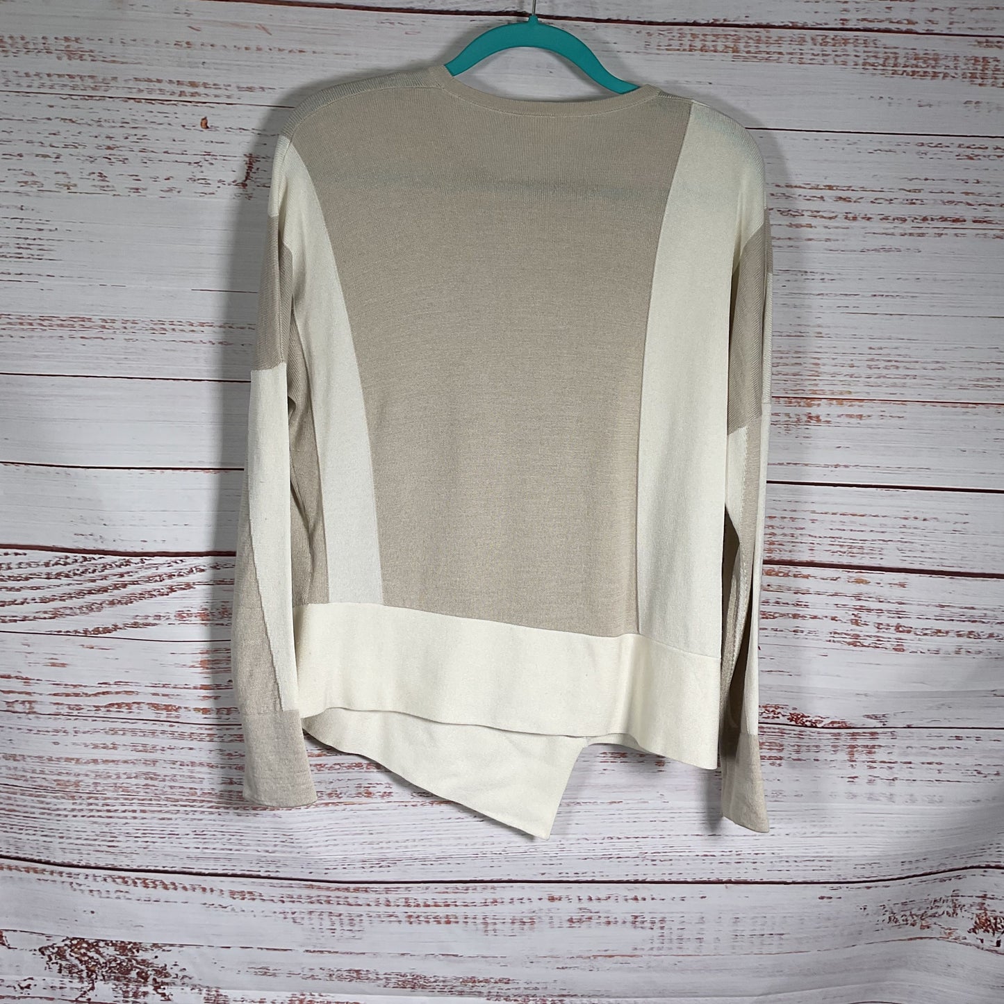 Helmut Lang Viscose Alpaca Silk Blend Beige White Sweater - Size M