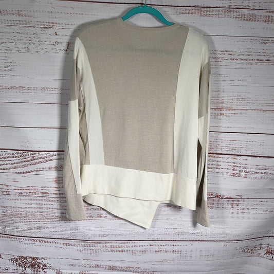 Helmut Lang Viscose Alpaca Silk Blend Beige White Sweater - Size M