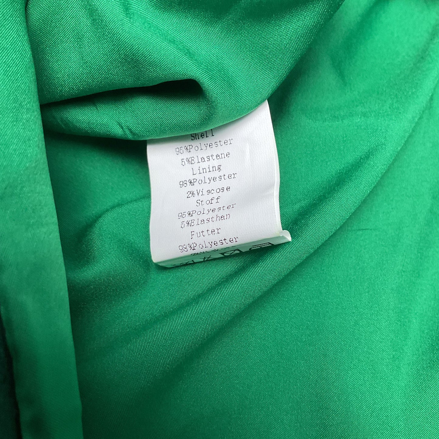 Grace Karin Green Polyester Wool Double Breasted Belted Coat - Size 10Y New