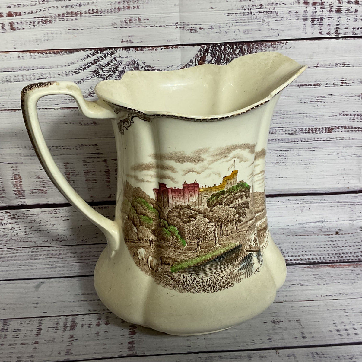 1930's JOHNSON BROTHERS Eng. Old Brittian Castles Brown Pitcher- 8"