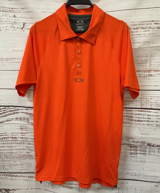 Oakley Men's Orange Short Sleeve Polo Shirt Size M
