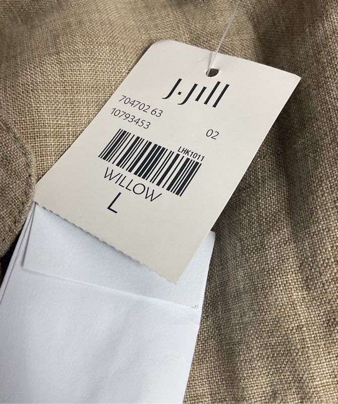 J.Jill Linen Button Down Blouse Shirt Willow L