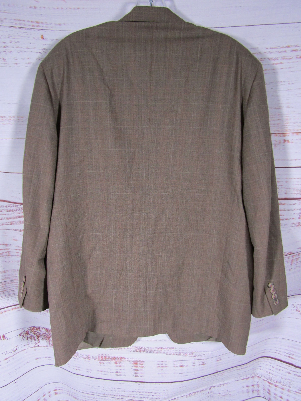 Ermenegildo Zegna Men's Brown Plaid Wool Blazer Jacket Size 40