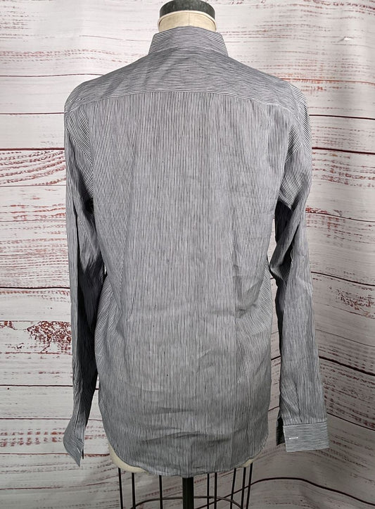 Theory Striped Button Down Shirt Multicolor M