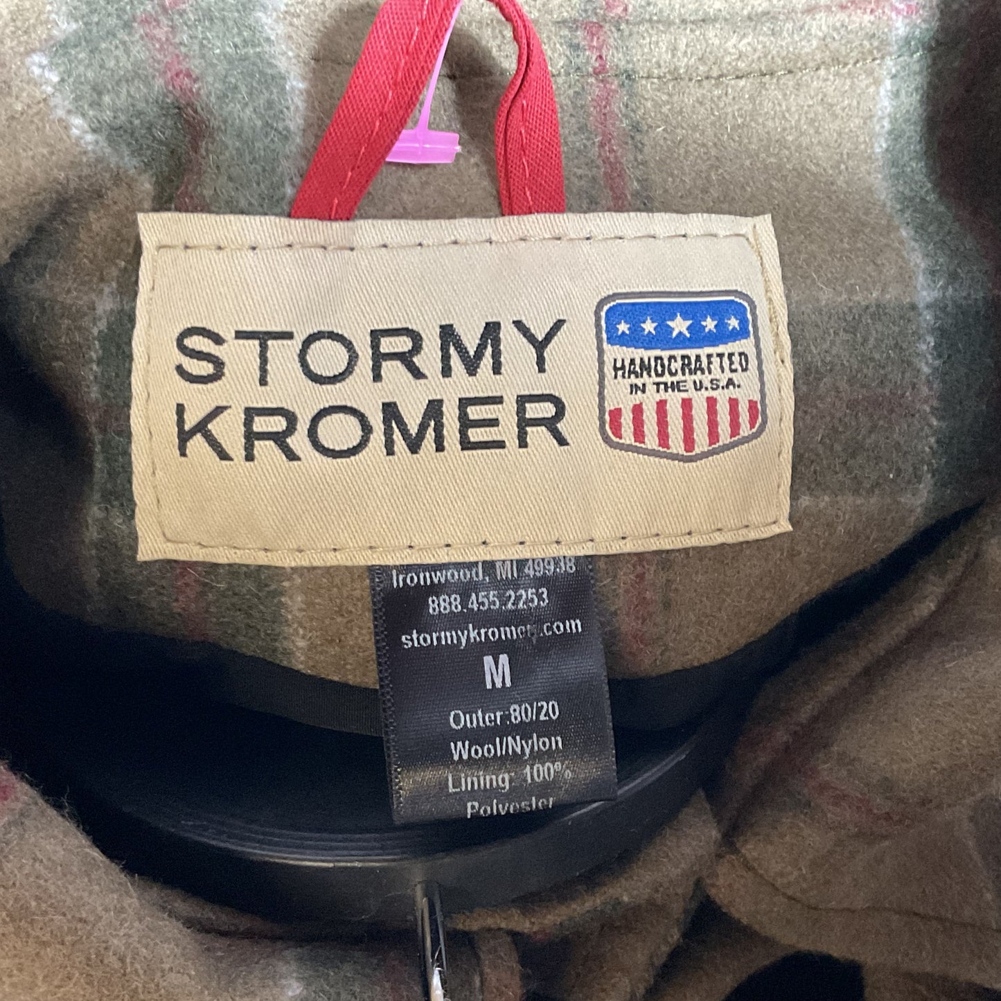 STORMY KROMER Men's Green Wool Blend Plaid Jacket-SZ M