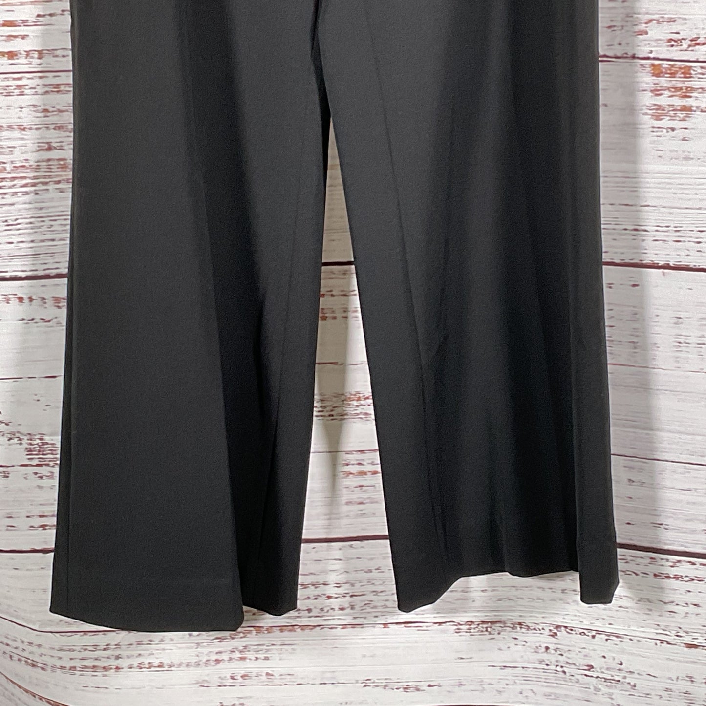 ST. JOHN BLACK Women's Black Wool Blend Side Zip Pants- SZ 8