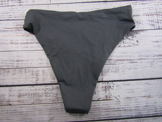 Skims Women's Gunmetal Gray Mid Waist Bikini Bottoms Size M