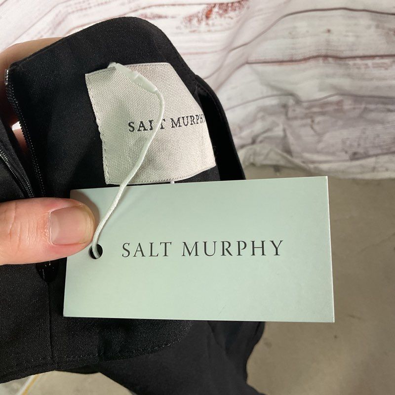 Salt Murphy Yann Black Low Cut Double Breasted Structured Blazer Size 38 2/2