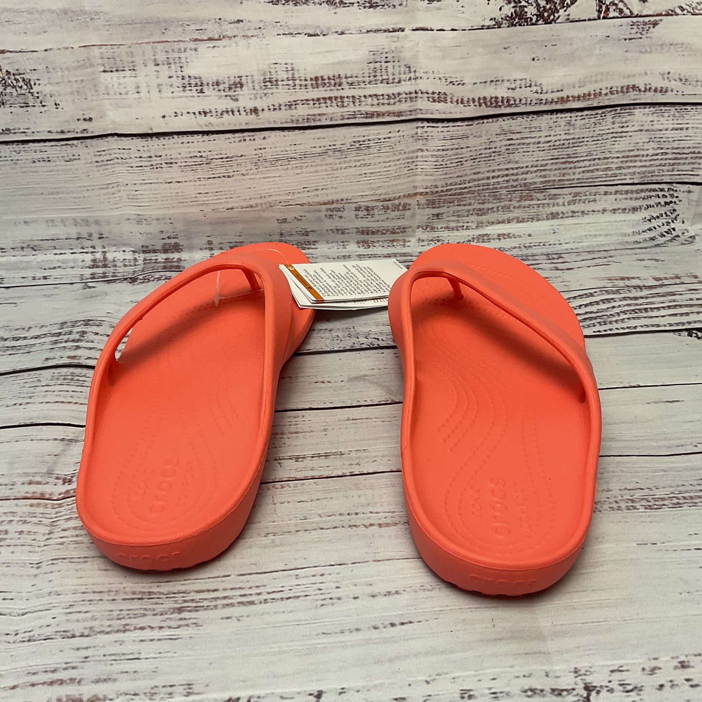 Crocs Iconic Comfort Kadee II Salmon Pink Flip Flop Sandal Women 10 New W/ Tag