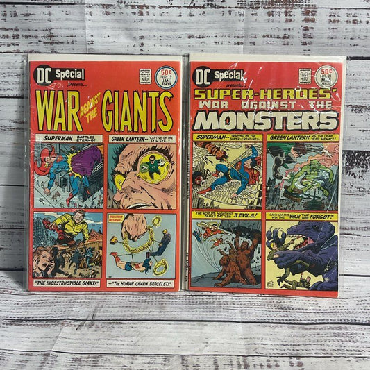 Vintage Dc Special No. 19&21 War Against The Giants/monsters Ungraded Comics