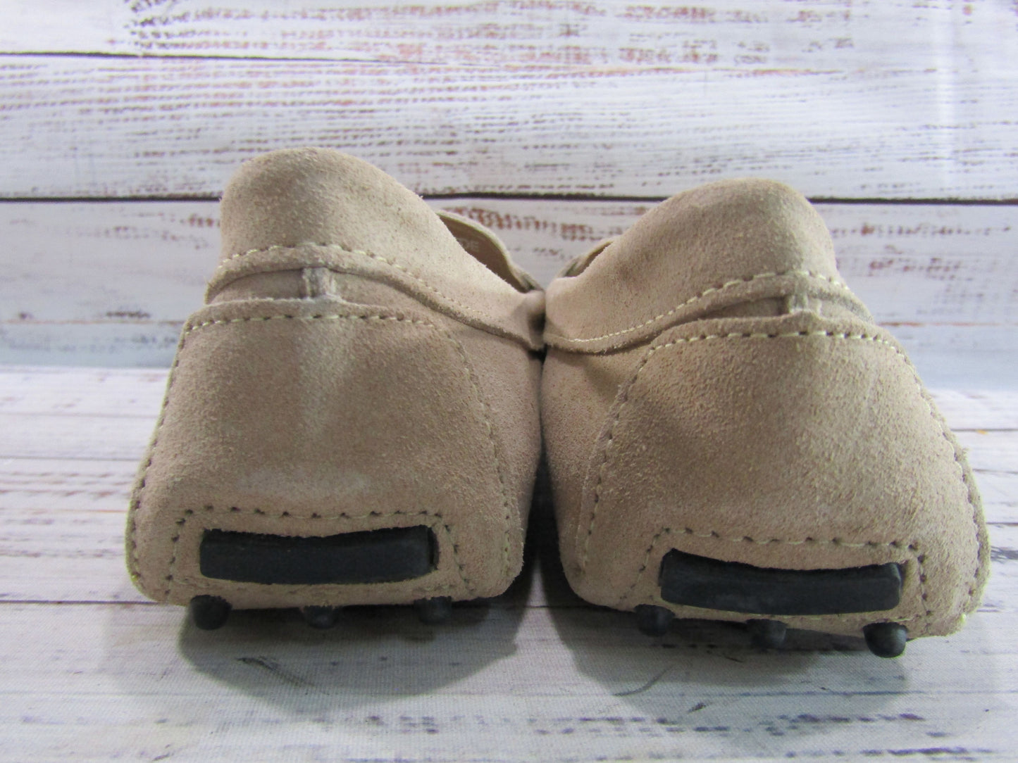 Massimo Matteo Men's Beige Suede Driving Penny Loafer Size 9.5