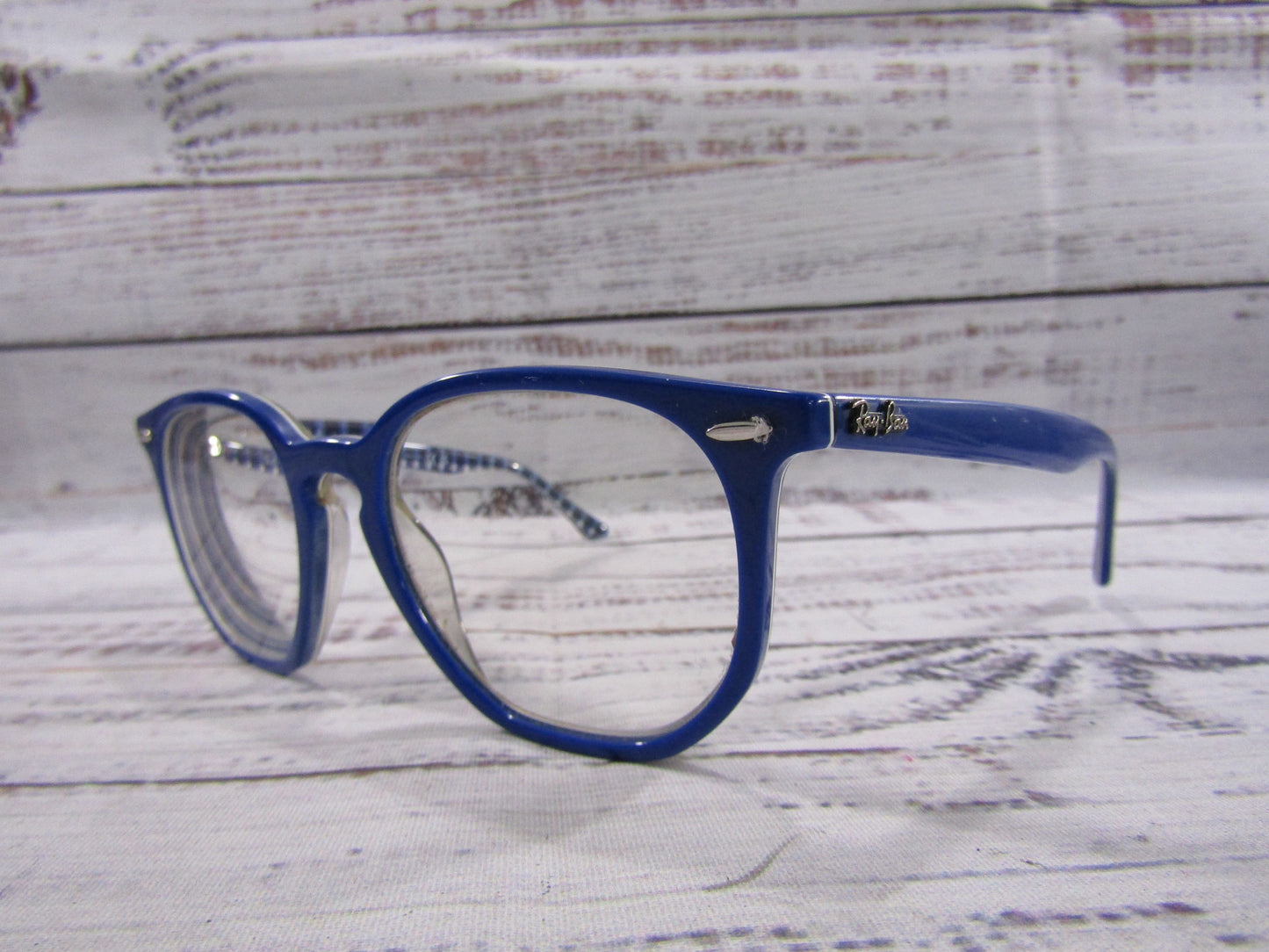 Ray-Ban RB7151 Blue Hexagonal Eyeglasses Frame