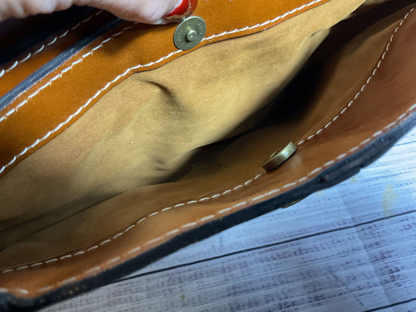PATRICIA NASH Brown Leather Shoulder Bag