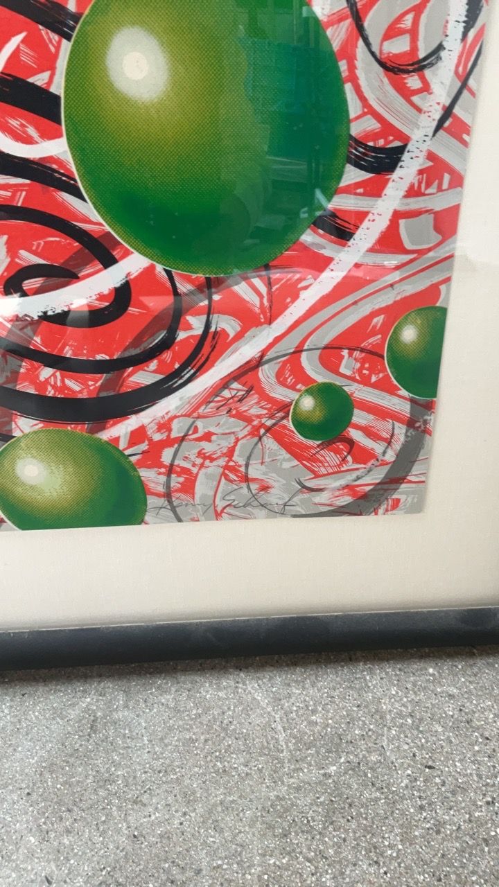 Space Balls Print by Kenny Scharf Pencil Signed Limited Edition 19/150 Framed