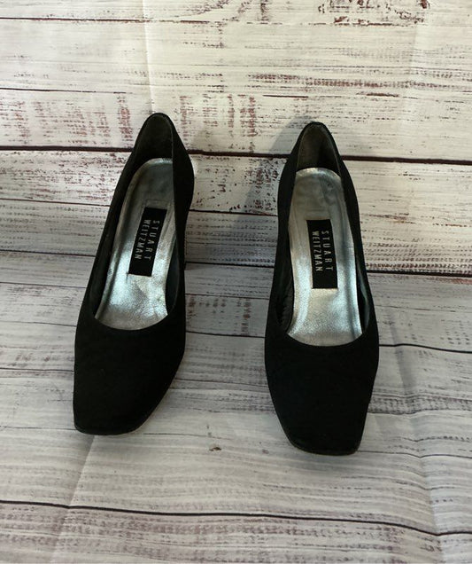 Women's Stuart Weitzman Black Pump with embellished heel Women 7.5