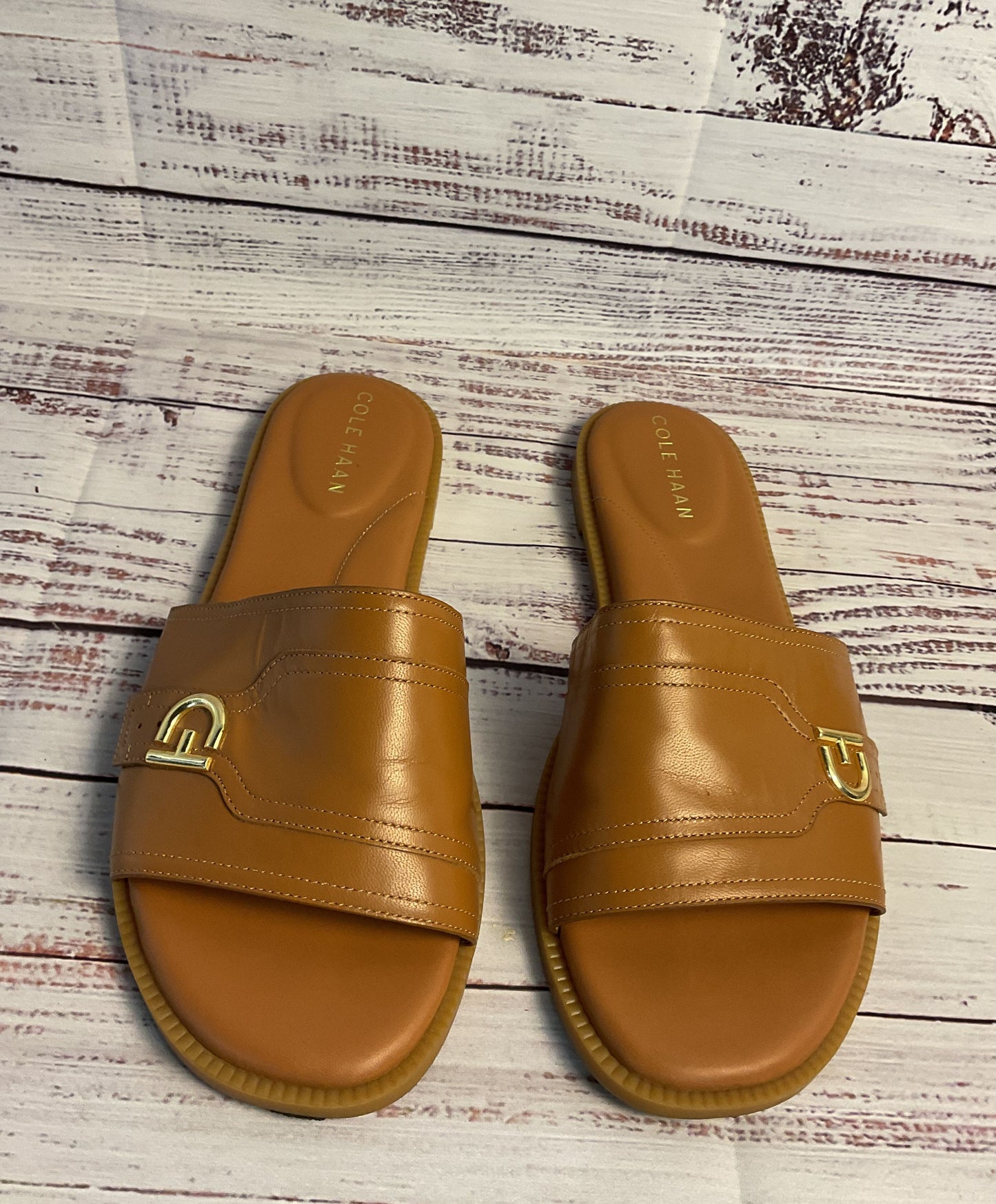Women's Cole Haan Brown Slip-On Flat Sandal Women 7.5
