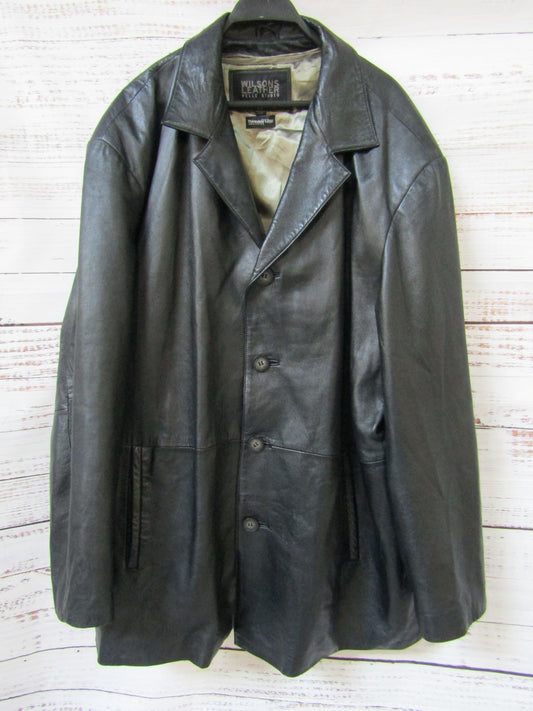 Wilson's Leather Thinsulate Ultra Men's Black Leather Jacket Size XXL