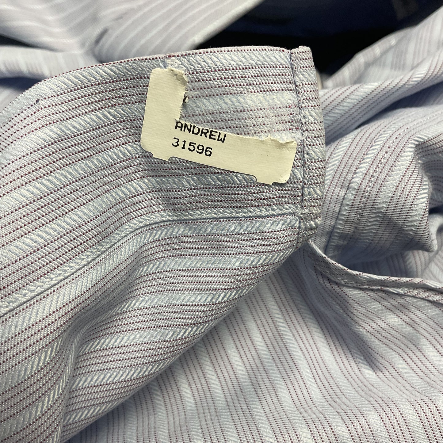 Armani Collezioni Light Blue Thin Red Stripe Dress Shirt Size 41 16 L