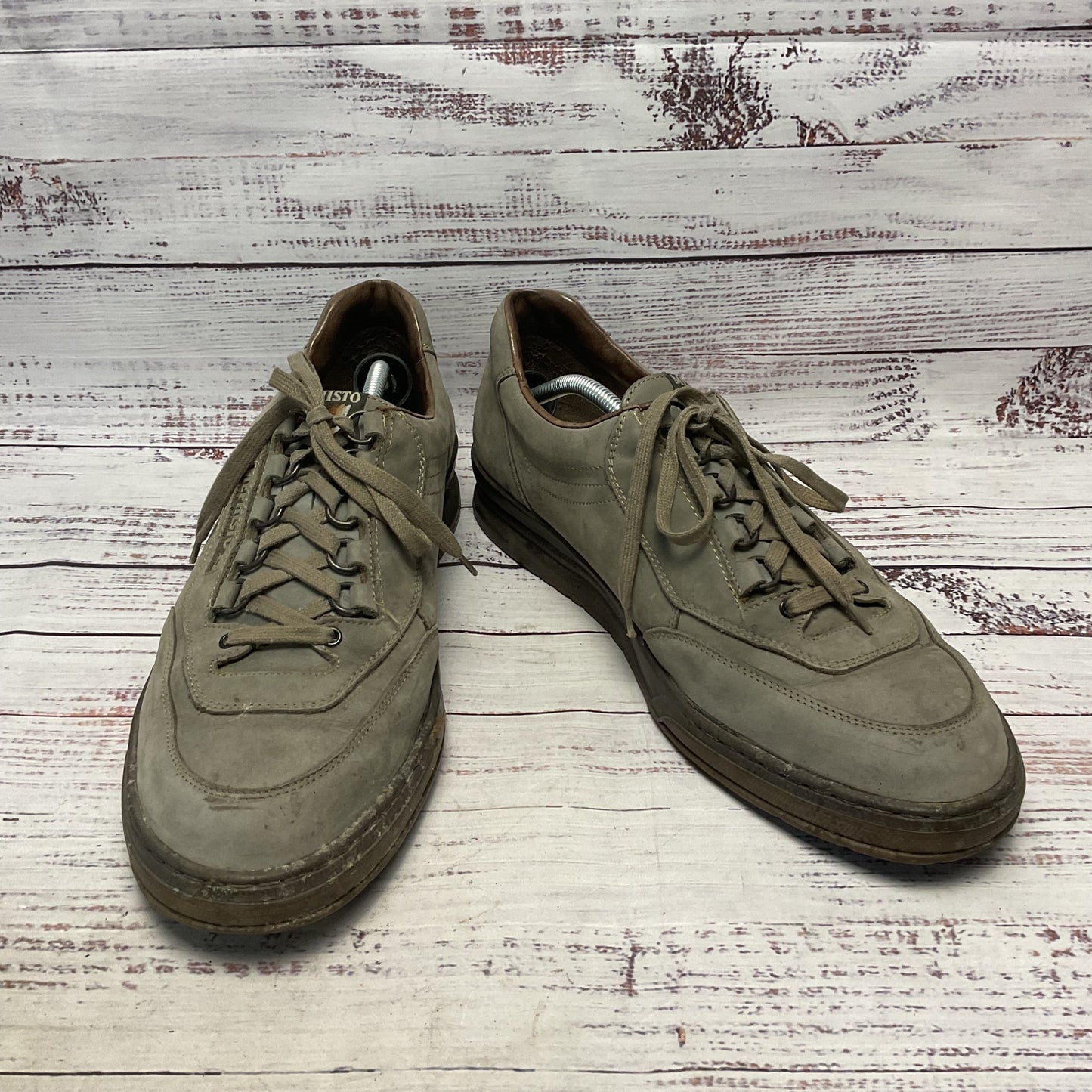 Mephisto Runoff Taupe Leather Sneaker Casual Shoe Men Size 12