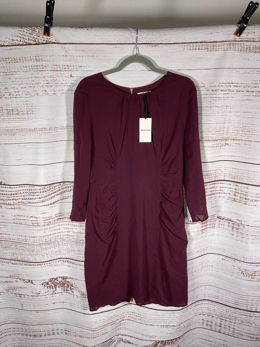 NEW Whistles Women's Izzey Bodycon Silk Dress Purple Size 10 US