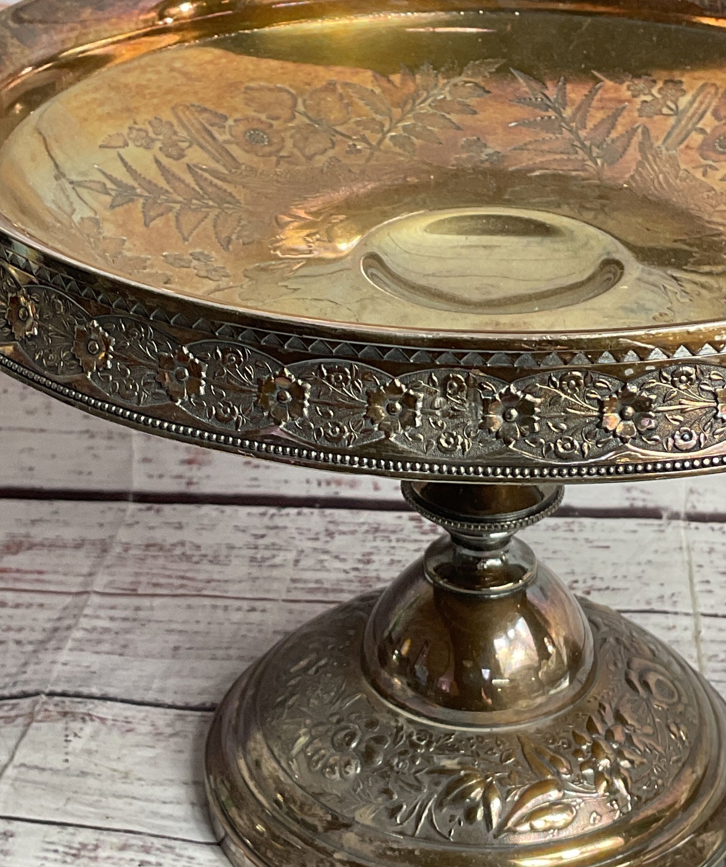 Simpson Hall Miller & Co Vintage Bride Basket Trecle Plate Silver Plated