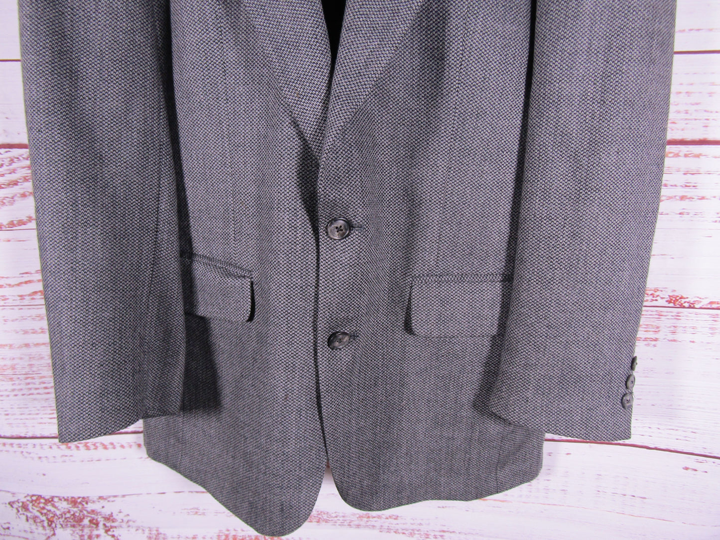 Vintage Burberry Men's Gray Wool Blazer Jacket UNKNOWN SIZE