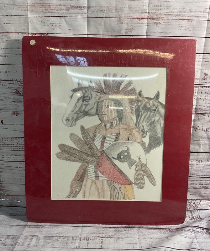 Original Colored Drawing By Quadriplegia Native American Artist Tyree Honga
