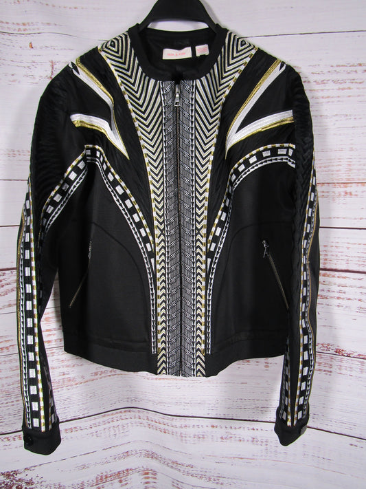 Sass & Bide Voodoo Kink Women's Black Embroidered Bomber Jacket Size 10