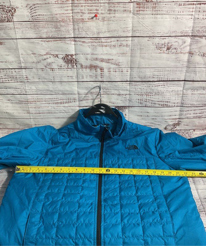 THE NORTH FACE Blue Thermoball Full Zip Quilted Puffer Jacket Men's Size Medium