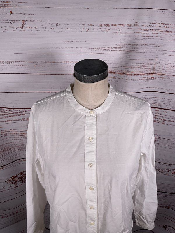 NEW Outerknown Women's White Button Up Blouse Size S Sample